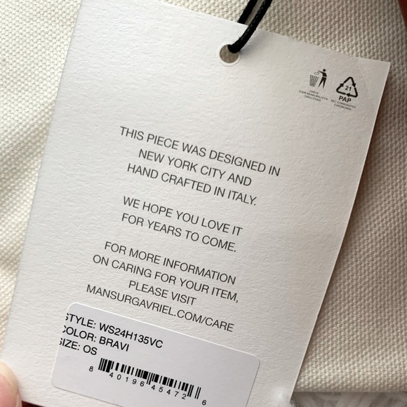 Mansur Gavriel Classic Leather Backpack in brandy avion NWT - Picture 9 of 10